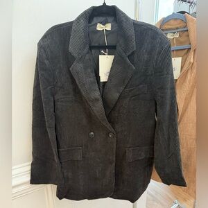 ShopEvelynne Charcoal Corduroy Blazer